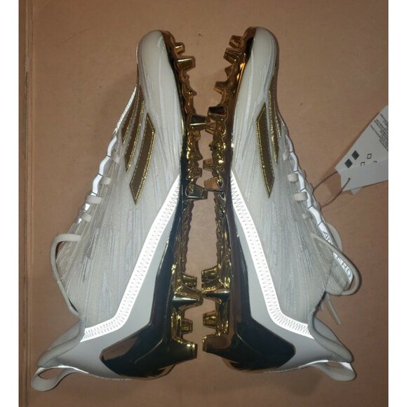 Adidas AdiZero Primeknit Football Cleats GX5122 White/Gold Men\'s size 8 NEW main image 6